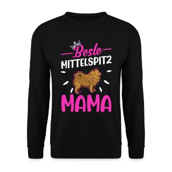 Beste Mittelspitz Mama - Unisex Pullover - Schwarz - Vorne - Alina (178cm) & Michal (187cm)