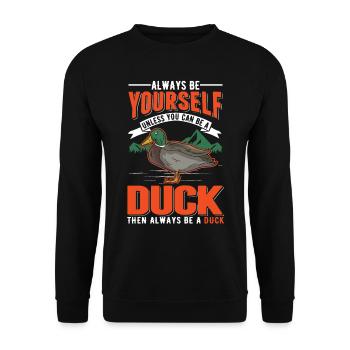 Canard Cadeau Canard Éleveur de Canard - Sweat-shirt Unisexe - noir - Devant - Alina (178cm) & Michal (187cm)