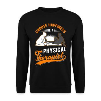 Physiotherapist Physiotherapy Physio - Unisex Sweatshirt - black - Front - Alina (178cm) & Michal (187cm)