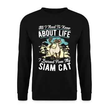 Siamese Cat Siamese Cat Siamese Cat - Unisex Sweatshirt - black - Front - Alina (178cm) & Michal (187cm)