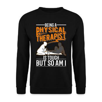 Physiotherapist Physiotherapy Physio - Unisex Sweatshirt - black - Front - Alina (178cm) & Michal (187cm)