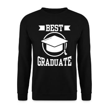Best Graduate Graduate Award - Unisex Sweatshirt - black - Front - Alina (178cm) & Michal (187cm)