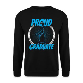 Proud Graduate Graduation Party Graduate - Unisex Sweatshirt - black - Front - Alina (178cm) & Michal (187cm)