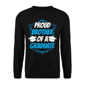Proud brother of a graduate graduate - Unisex Sweatshirt - black - Front - Alina (178cm) & Michal (187cm)