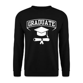 Graduate Graduation Party Graduate Graduate - Unisex Sweatshirt - black - Front - Alina (178cm) & Michal (187cm)