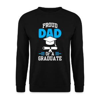 Fier père d’un diplôme d’études supérieures - Sweat-shirt Unisexe - noir - Devant - Alina (178cm) & Michal (187cm)