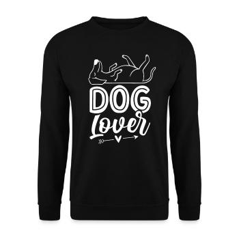 Amoureux des chiens Amoureux des chiens Dictons chiot animal - Sweat-shirt Unisexe - noir - Devant - Alina (178cm) & Michal (187cm)