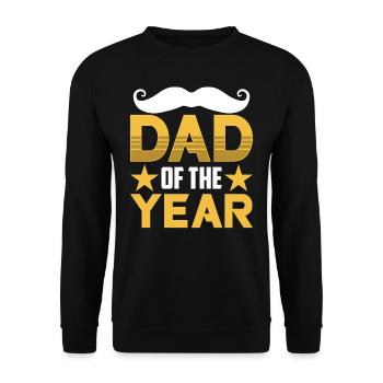 Vater Des Jahres Papi Sprüche Vater Tag Papa - Unisex Pullover - Schwarz - Vorne - Alina (178cm) & Michal (187cm)