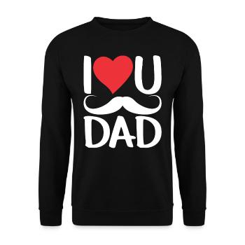 I Love You Papa Father Father Day Sayings Daddy - Unisex Sweatshirt - black - Front - Alina (178cm) & Michal (187cm)