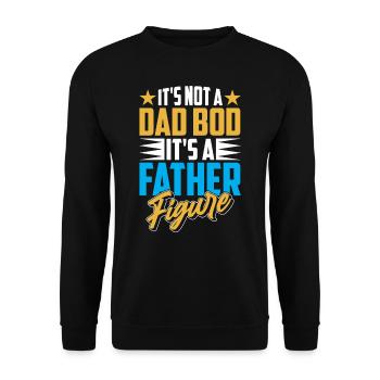 It Is Not a Dad Bod It Is A Father Figure Papa - Unisex Sweatshirt - black - Front - Alina (178cm) & Michal (187cm)