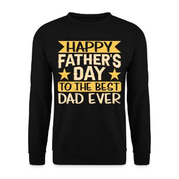 Happy Father's Day for Best Father Dad - Unisex Sweatshirt - black - Front - Alina (178cm) & Michal (187cm)