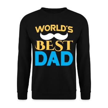 Der Beste Vater Der Welt Papi Papa Vater Tag - Unisex Pullover - Schwarz - Vorne - Alina (178cm) & Michal (187cm)