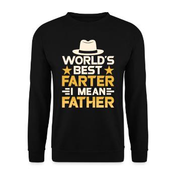 Der Beste Vater Der Welt Papi Papa Vater Tag - Unisex Pullover - Schwarz - Vorne - Alina (178cm) & Michal (187cm)