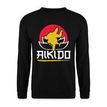 Aikido Martial Arts Martial Arts Fighter Lovers - Unisex Sweatshirt - black - Front - Alina (178cm) & Michal (187cm)