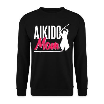 Aikido Mère Combattant Arts Martiaux Arts Martiaux Arts Martiaux - Sweat-shirt Unisexe - noir - Devant - Alina (178cm) & Michal (187cm)