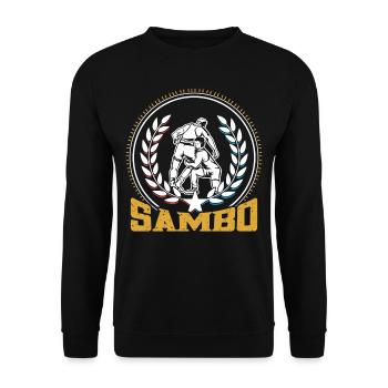 Sambo Martial Arts Training Trainer Martial Arts - Unisex Sweatshirt - black - Front - Alina (178cm) & Michal (187cm)