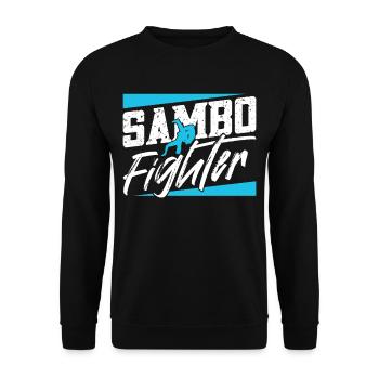 Sambo Fighter Training Martial Arts Martial Arts - Unisex Sweatshirt - black - Front - Alina (178cm) & Michal (187cm)
