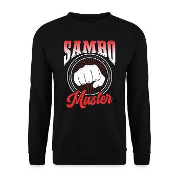 Sambo Master Martial Arts Martial Arts Training - Unisex Sweatshirt - black - Front - Alina (178cm) & Michal (187cm)