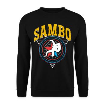 Sambo Martial Arts Martial Arts Training Trainer - Unisex Sweatshirt - black - Front - Alina (178cm) & Michal (187cm)