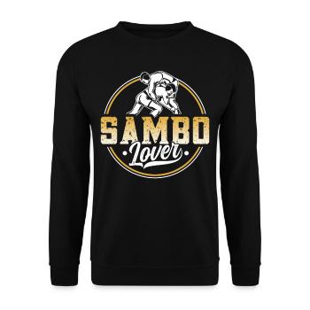 Sambo Lover Martial Arts Training Martial Arts - Unisex Sweatshirt - black - Front - Alina (178cm) & Michal (187cm)