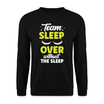 Soirée pyjama d’équipe sans fête de nuit - Sweat-shirt Unisexe - noir - Devant - Alina (178cm) & Michal (187cm)