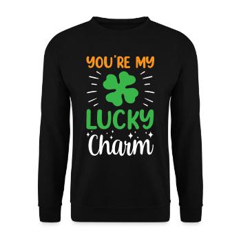 Du Bist Mein Glücksbringer Ire Irisch Irland - Unisex Pullover - Schwarz - Vorne - Alina (178cm) & Michal (187cm)