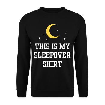 This is my Sleepover Shirt Overnight Party - Unisex Sweatshirt - black - Front - Alina (178cm) & Michal (187cm)