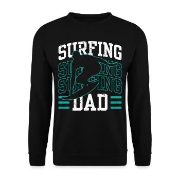 Surf Père Surf Surfboard Surfer - Sweat-shirt Unisexe - noir - Devant - Alina (178cm) & Michal (187cm)