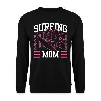Surf Mama Surf Surf surf surf surfeur - Sweat-shirt Unisexe - noir - Devant - Alina (178cm) & Michal (187cm)