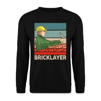 Mason Brick Craftsmen Masonry - Unisex Sweatshirt - black - Front - Alina (178cm) & Michal (187cm)
