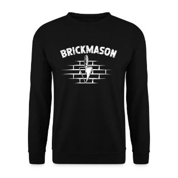 Mason Craftsman Brick Masonry - Unisex Sweatshirt - black - Front - Alina (178cm) & Michal (187cm)