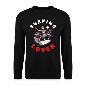 Amateurs de surf Surfer Surf surf surf surf - Sweat-shirt Unisexe - noir - Devant - Alina (178cm) & Michal (187cm)