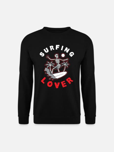 Surfing Lovers Surfer Surfboard Surfing - Unisex Sweatshirt - black