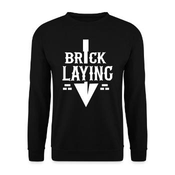 Masonry Brick Craftsmen Mason - Unisex Sweatshirt - black - Front - Alina (178cm) & Michal (187cm)