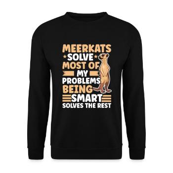 Suricate Cadeau Suricate Suricate - Sweat-shirt Unisexe - noir - Devant - Alina (178cm) & Michal (187cm)