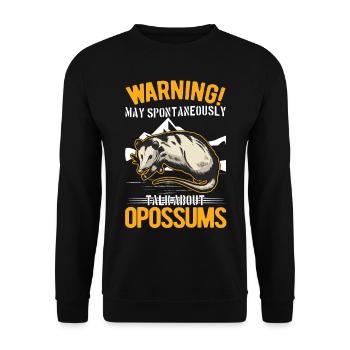 Opossum Gift Possum Pouch Rat - Unisex Sweatshirt - black - Front - Alina (178cm) & Michal (187cm)