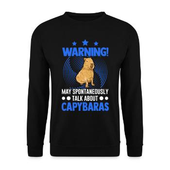 Peut parler spontanément de Capybaras - Sweat-shirt Unisexe - noir - Devant - Alina (178cm) & Michal (187cm)