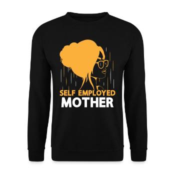 Self-employed mother Freelancer Self-employed - Unisex Sweatshirt - black - Front - Alina (178cm) & Michal (187cm)