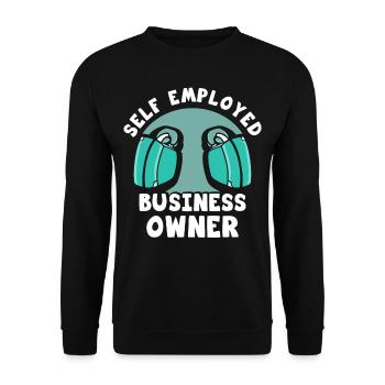 Propriétaire d’entreprise indépendant Travailleur autonome - Sweat-shirt Unisexe - noir - Devant - Alina (178cm) & Michal (187cm)