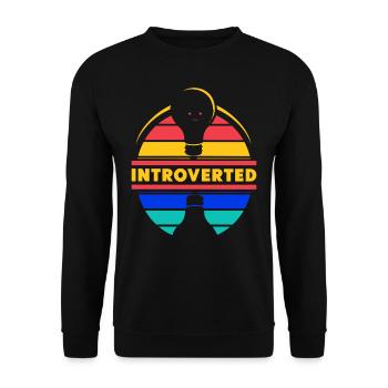 Introverted Introverted Sarcasm Shy - Unisex Sweatshirt - black - Front - Alina (178cm) & Michal (187cm)