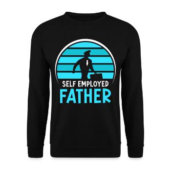 Self-employed father Freelancer Self-employed - Unisex Sweatshirt - black - Front - Alina (178cm) & Michal (187cm)