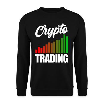 Crypto Trading Traders Trade Crypto Trading - Unisex Sweatshirt - black - Front - Alina (178cm) & Michal (187cm)