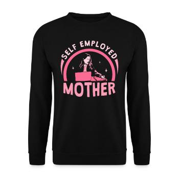 Self-employed mother Self-employed freelancer - Unisex Sweatshirt - black - Front - Alina (178cm) & Michal (187cm)