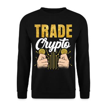 Crypto Trading Trading Trade Crypto Trader - Unisex Sweatshirt - black - Front - Alina (178cm) & Michal (187cm)