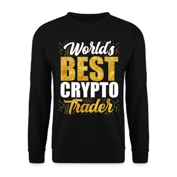 Weltbester Krypto Trader Trading Crypto Traden - Unisex Pullover - Schwarz - Vorne - Alina (178cm) & Michal (187cm)