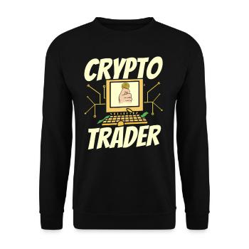 Crypto Trader Trading Crypto Trade Trader - Unisex Sweatshirt - black - Front - Alina (178cm) & Michal (187cm)