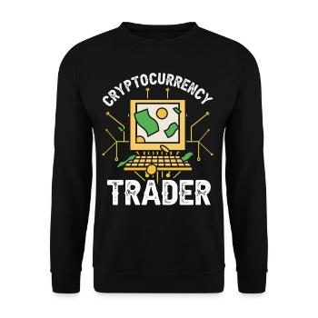 Cryptocurrency Trader Crypto Trader Crypto - Unisex Sweatshirt - black - Front - Alina (178cm) & Michal (187cm)