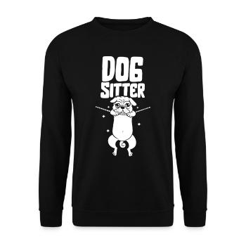 Dog Sitter Dog Dog Sitting Dog Sitting - Sweat-shirt Unisexe - noir - Devant - Alina (178cm) & Michal (187cm)