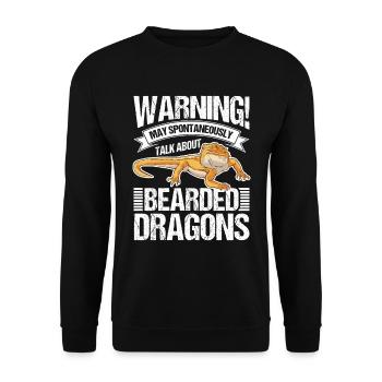 Dragon barbu Cadeau Dragon barbu - Sweat-shirt Unisexe - noir - Devant - Alina (178cm) & Michal (187cm)