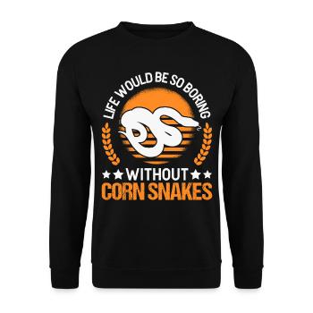 Corn Snake Cadeau Corn Snake - Sweat-shirt Unisexe - noir - Devant - Alina (178cm) & Michal (187cm)